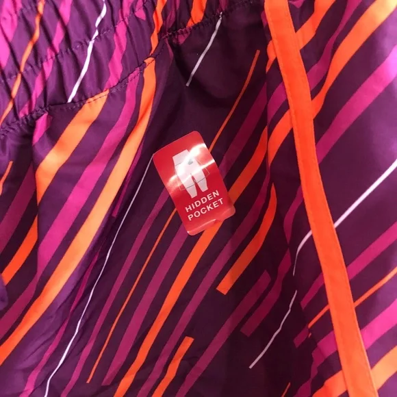 Danskin Orange Purple Now Blaze Running Shorts - Picture 3 of 6